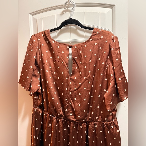 Torrid Brown Asymmetrical Ruffled Sundress - Picture 6 of 7